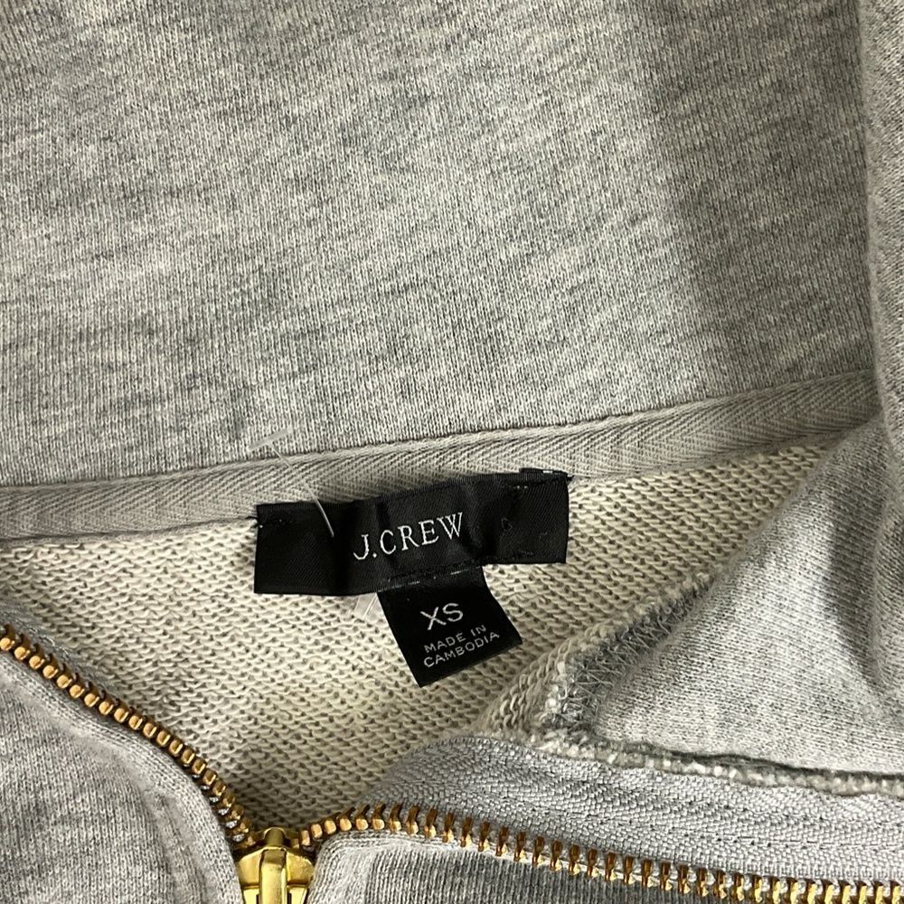 J. Crew University Terry Half-Zip Tunic NEW - Picture 7 of 12